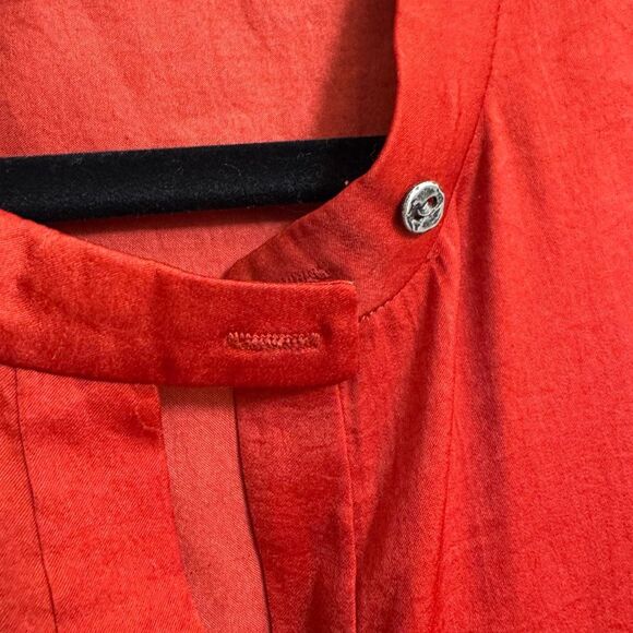 Helmut by Helmut Lang Burnt Orange Flowy Button Down Tank Top XS - Picture 4 of 7